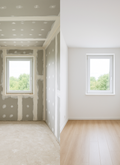 Renovace místnosti_ Před a po